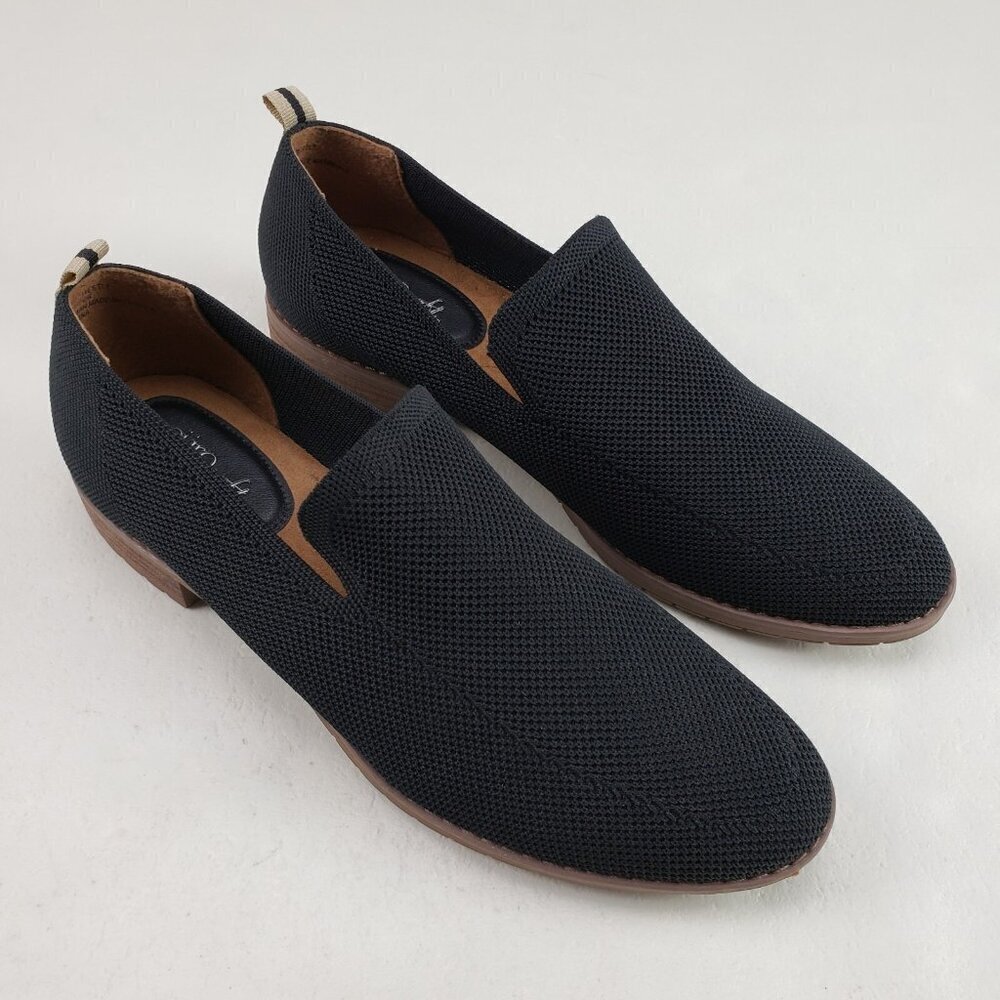Sofft Westly Slip On Flat Womens 11 M Black Knit Upper Loafer Comfort Shoe